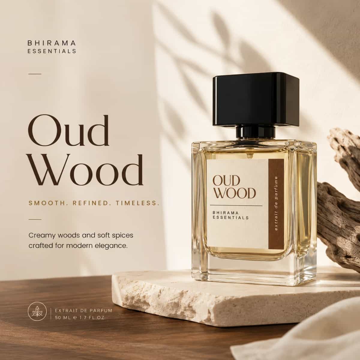 Bhirama Oud Wood Extrait De Perfume - Oriental Woody