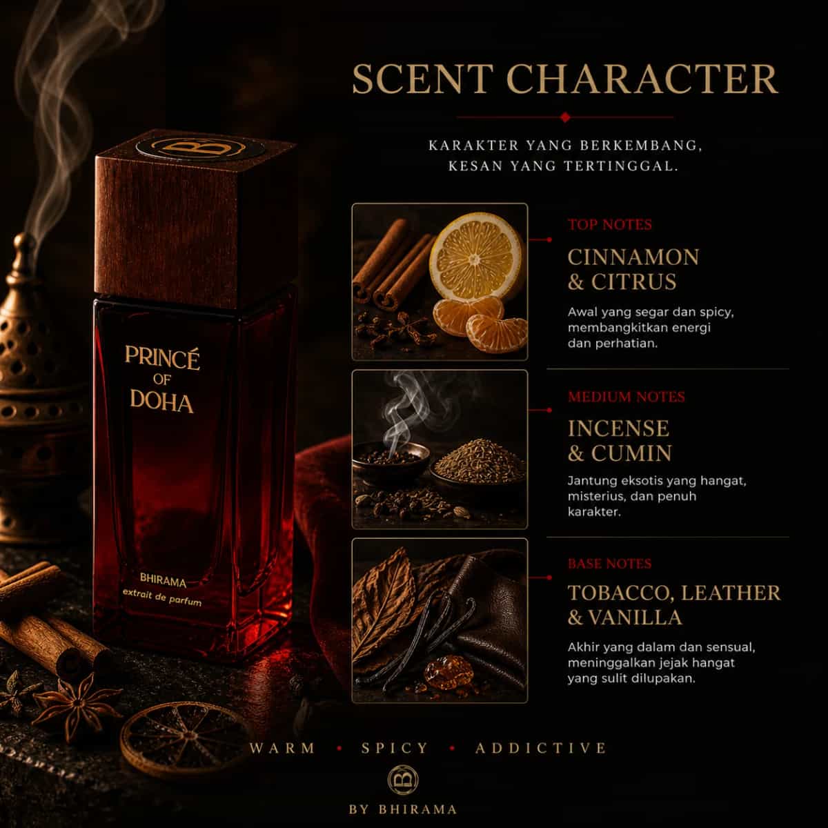 Bhirama Prince of Doha – Parfum Pria Wangi Hangat & Menggoda, Extrait Tahan Lama, Cocok untuk Malam & Date-4