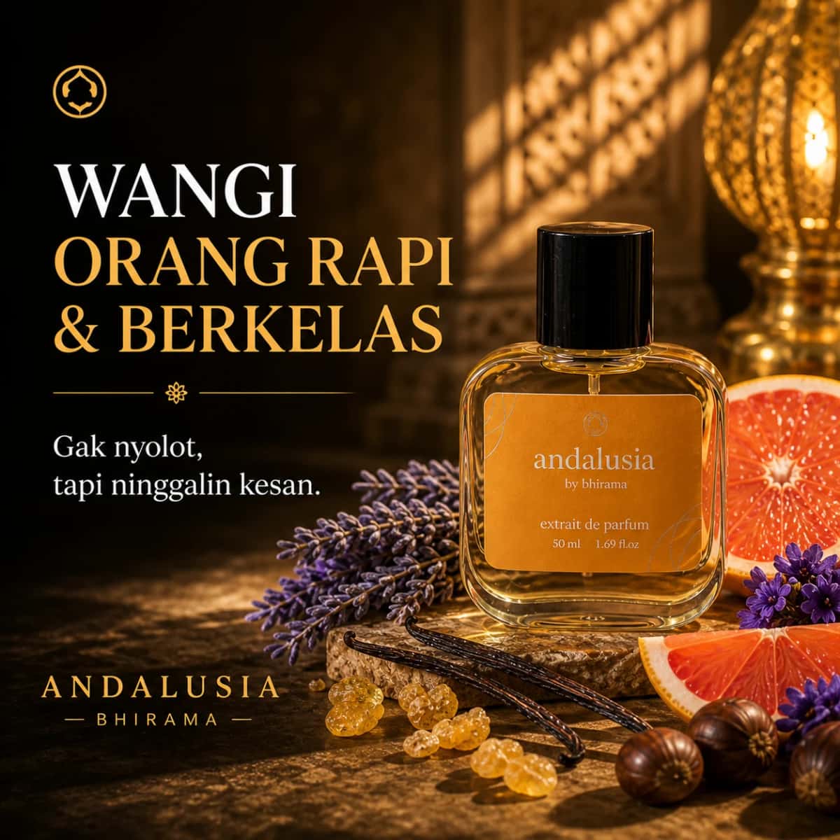 Bhirama Andalusia Extrait de Perfume – Fresh Aromatic Vanilla Fruity
